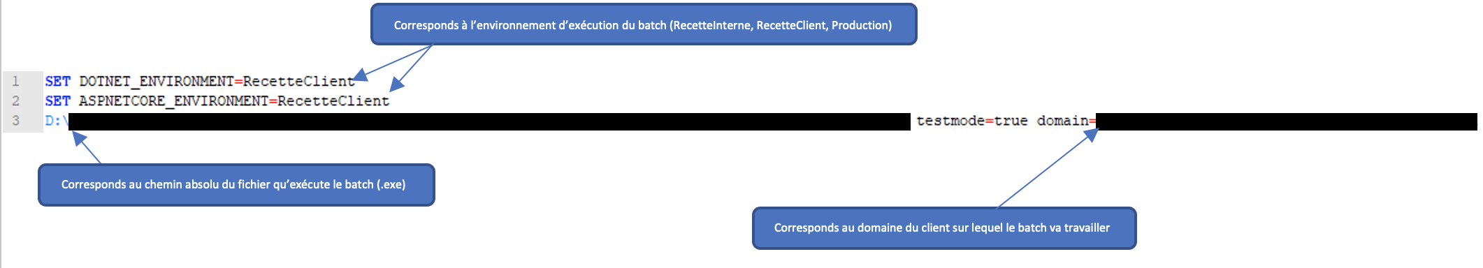 Script .bat de lancement de batch